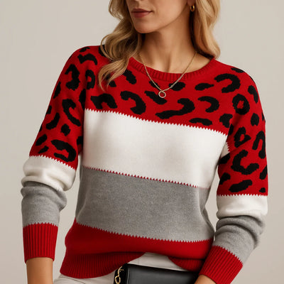 Pascaline™ | Leopardmønstret casual genser