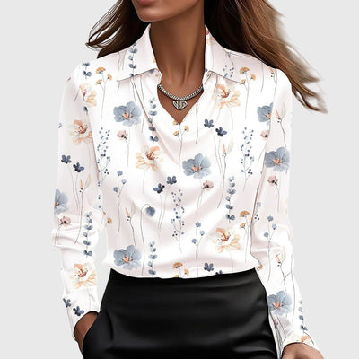 Bodil™ | Elegant bluse i skinnende sateng