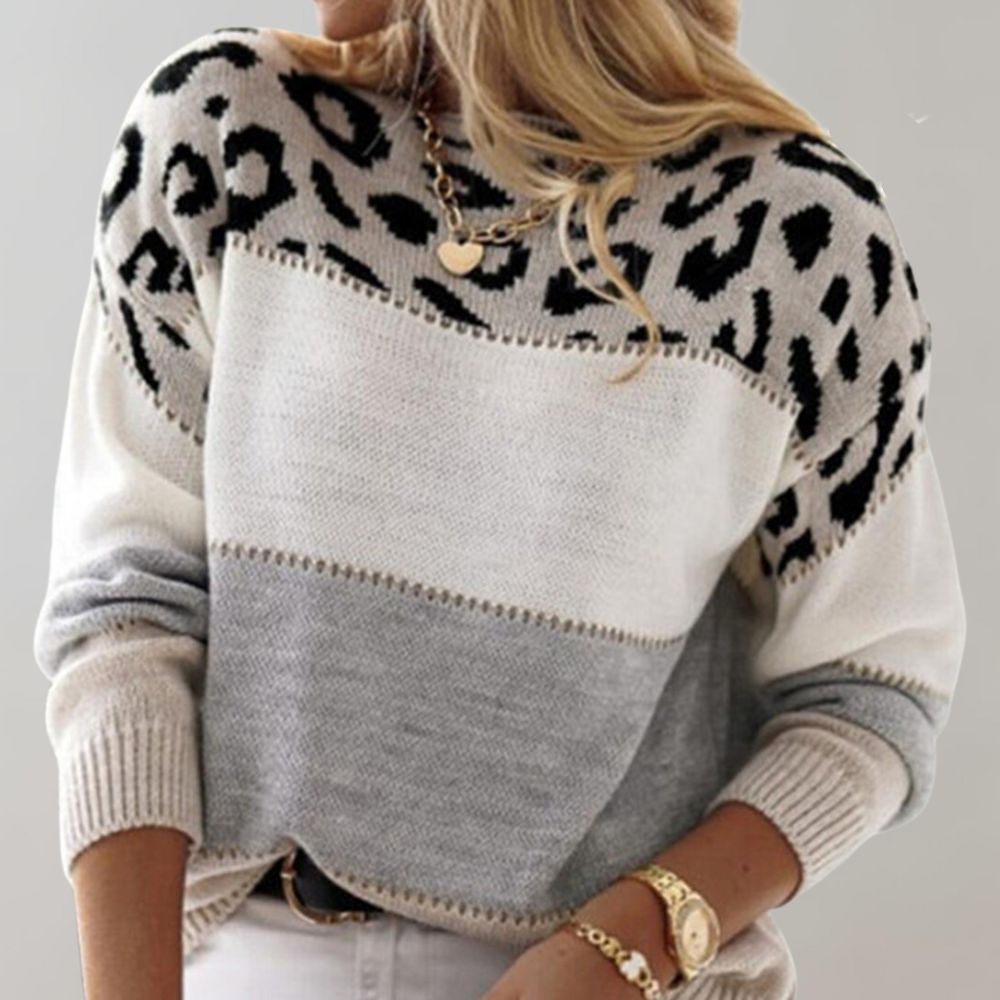 Pascaline™ | Leopardmønstret casual genser
