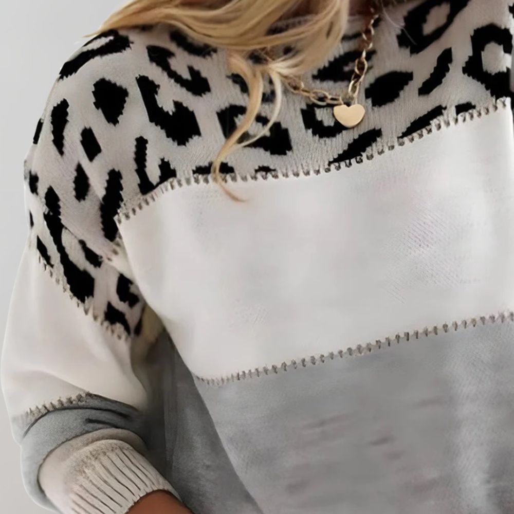 Pascaline™ | Leopardmønstret casual genser