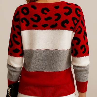 Pascaline™ | Leopardmønstret casual genser