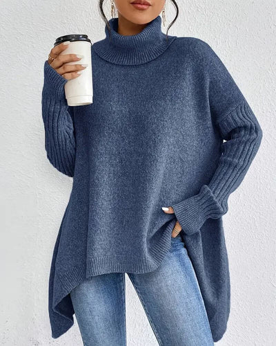 Grete™ - Elegant Asymmetrisk Høyhalset Genser