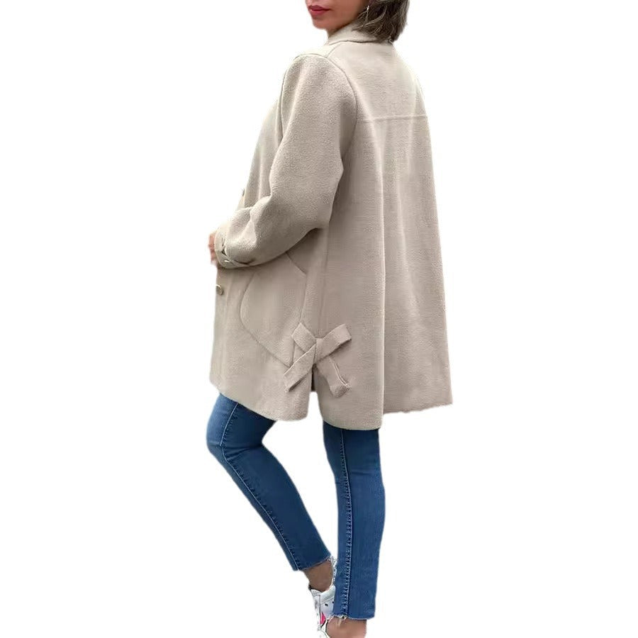Mona™ | Klassisk oversize-kåpe med sløyfedetaljer
