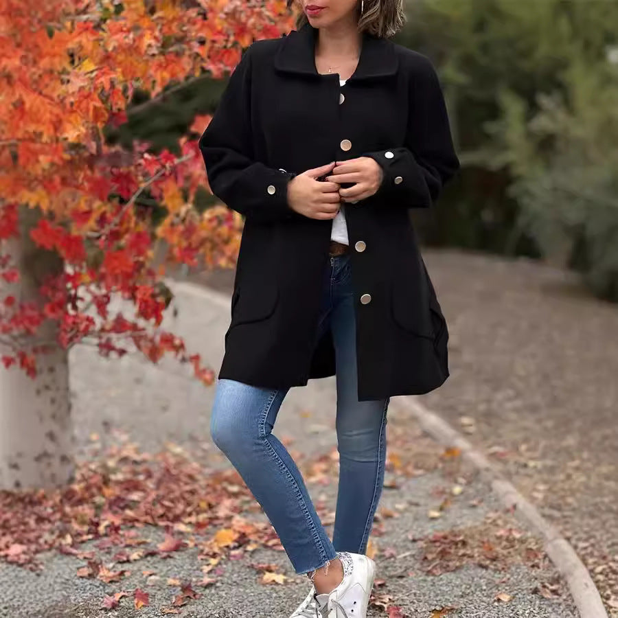 Mona™ | Klassisk oversize-kåpe med sløyfedetaljer