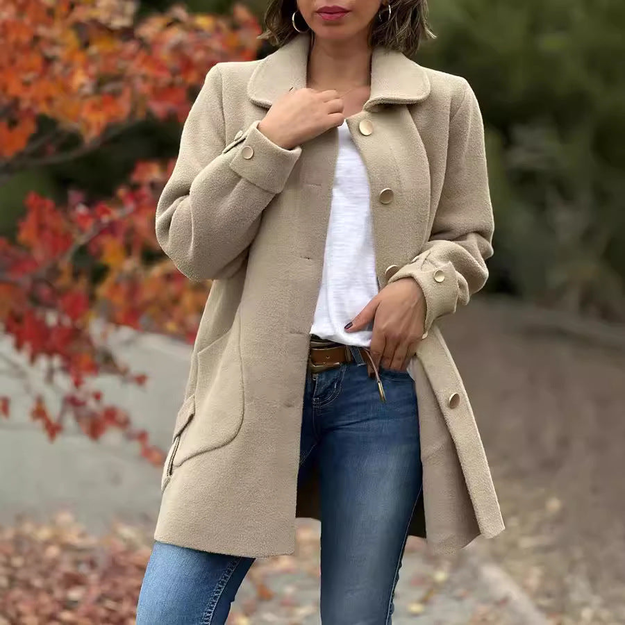 Mona™ | Klassisk oversize-kåpe med sløyfedetaljer