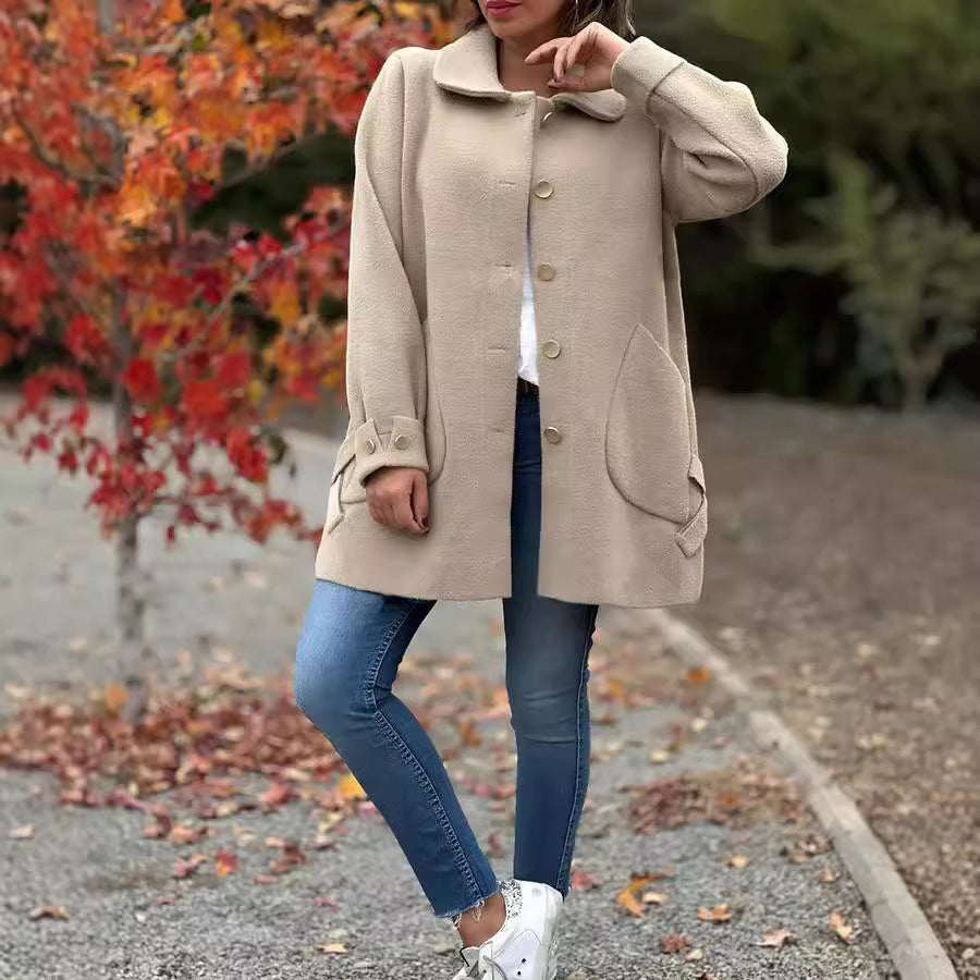 Mona™ | Klassisk oversize-kåpe med sløyfedetaljer