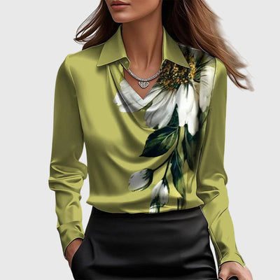 Bodil™ | Elegant bluse i skinnende sateng