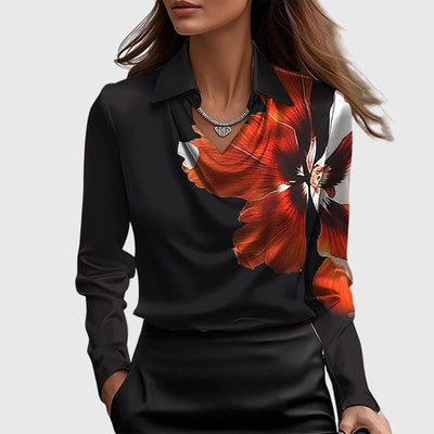 Bodil™ | Elegant bluse i skinnende sateng